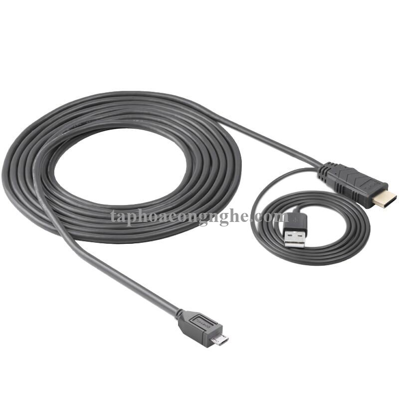 Ugreen 20138 3M màu Xám Cáp MHL Micro USB sang HDMI MH101 30020138